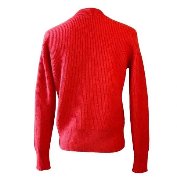 Ted Baker London Austenn Alpaca Wool Cable Knit Sweater Coral Red Top 1 XS-S - Picture 12 of 16